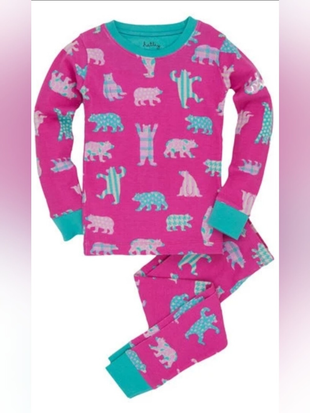 Hatley Patterned Bears PJ Set — Kids Size 8, NEW IN BAG